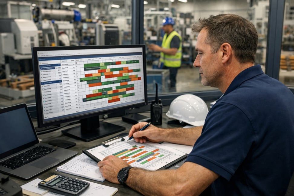 Happy team in a clean factory